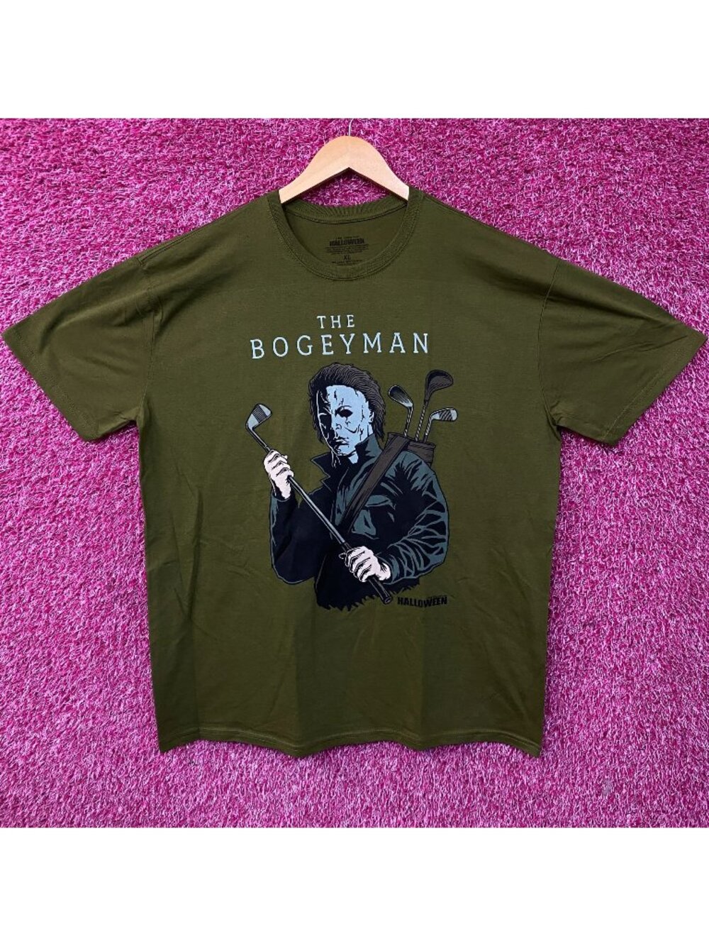 "The Bogeyman" Michael Myers Golf Halloween T-Shirt XL